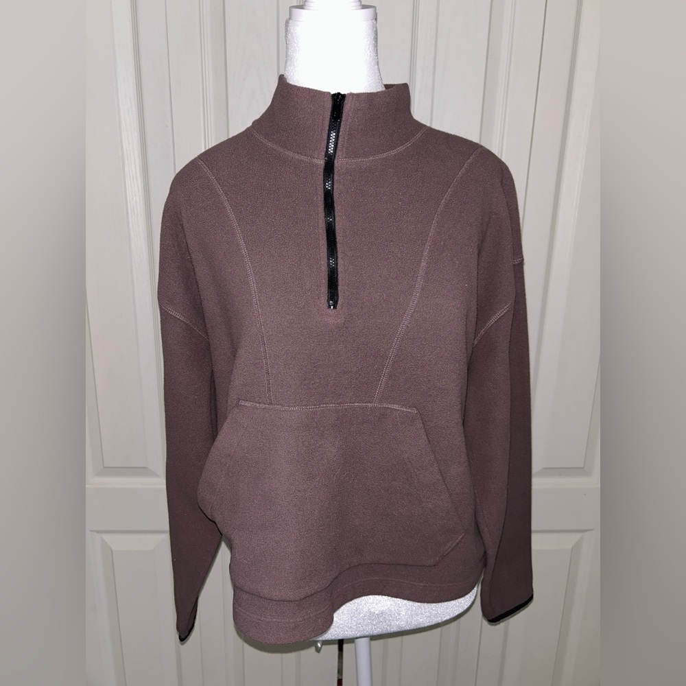 Brown half zip fleece